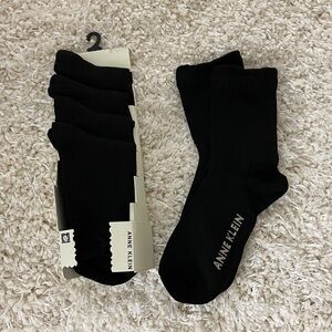 Anne Klein Crew Socks Black